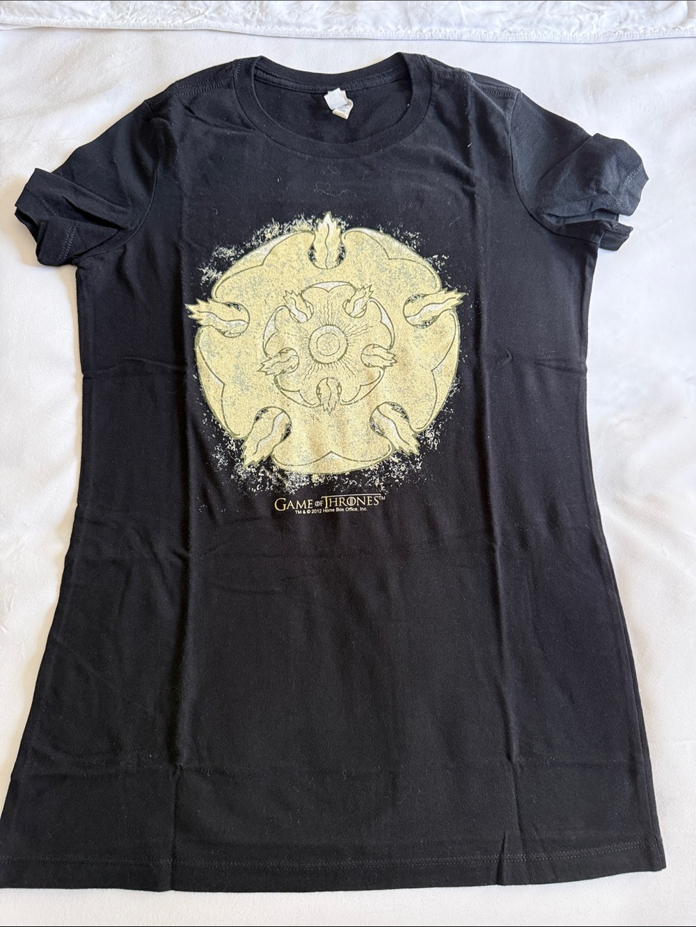 Game of Thrones Black Short-Sleeve Tee with Yellow Crest